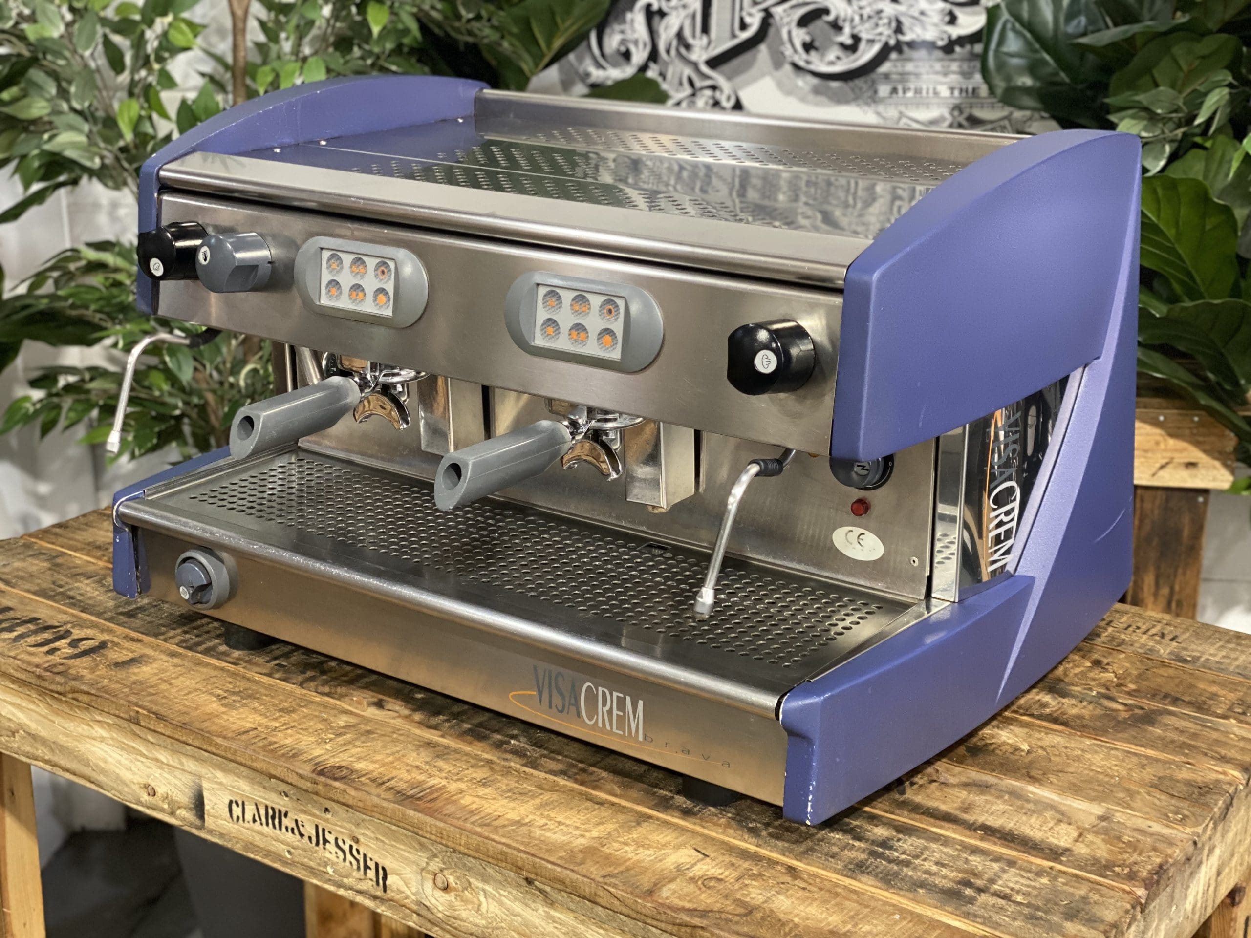 Visacrem Brava 2 Group Blue Espresso Coffee Machine 1858 Princes Highway , Clayton VIC 3168 Coffee Machine Warehouse