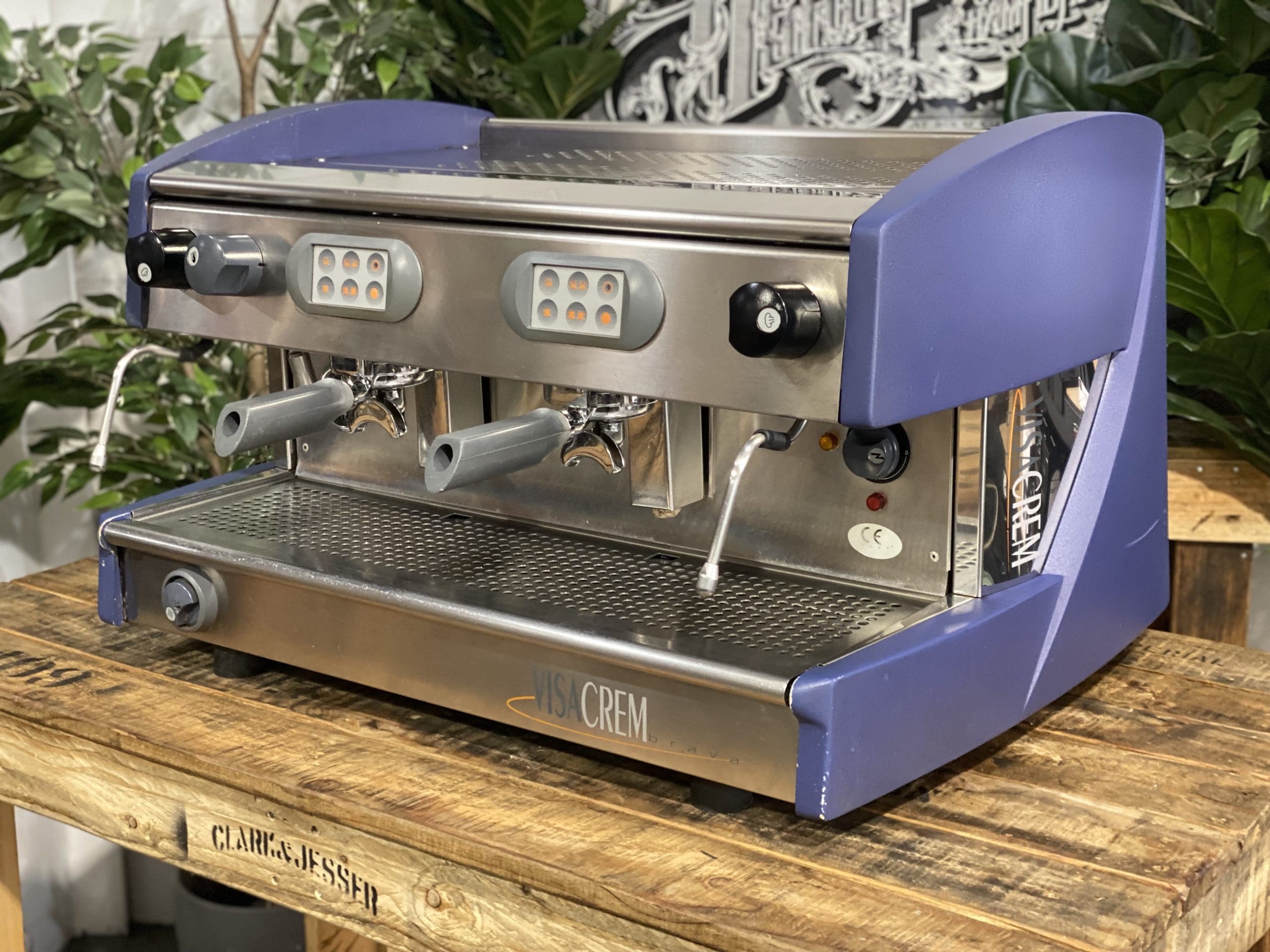 Visacrem Brava 2 Group Blue Espresso Coffee Machine 1858 Princes Highway , Clayton VIC 3168 Coffee Machine Warehouse