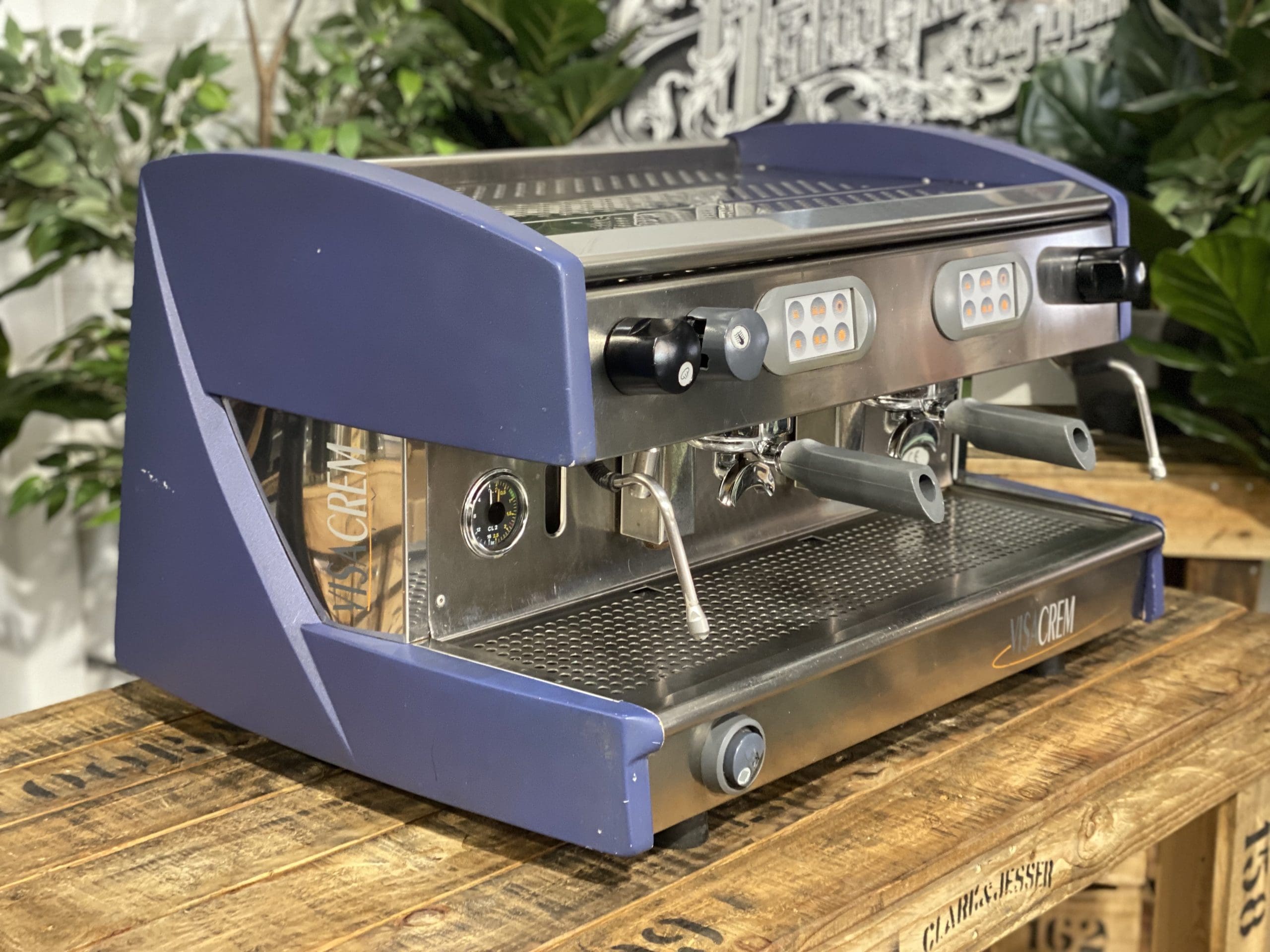 Visacrem Brava 2 Group Blue Espresso Coffee Machine 1858 Princes Highway , Clayton VIC 3168 Coffee Machine Warehouse