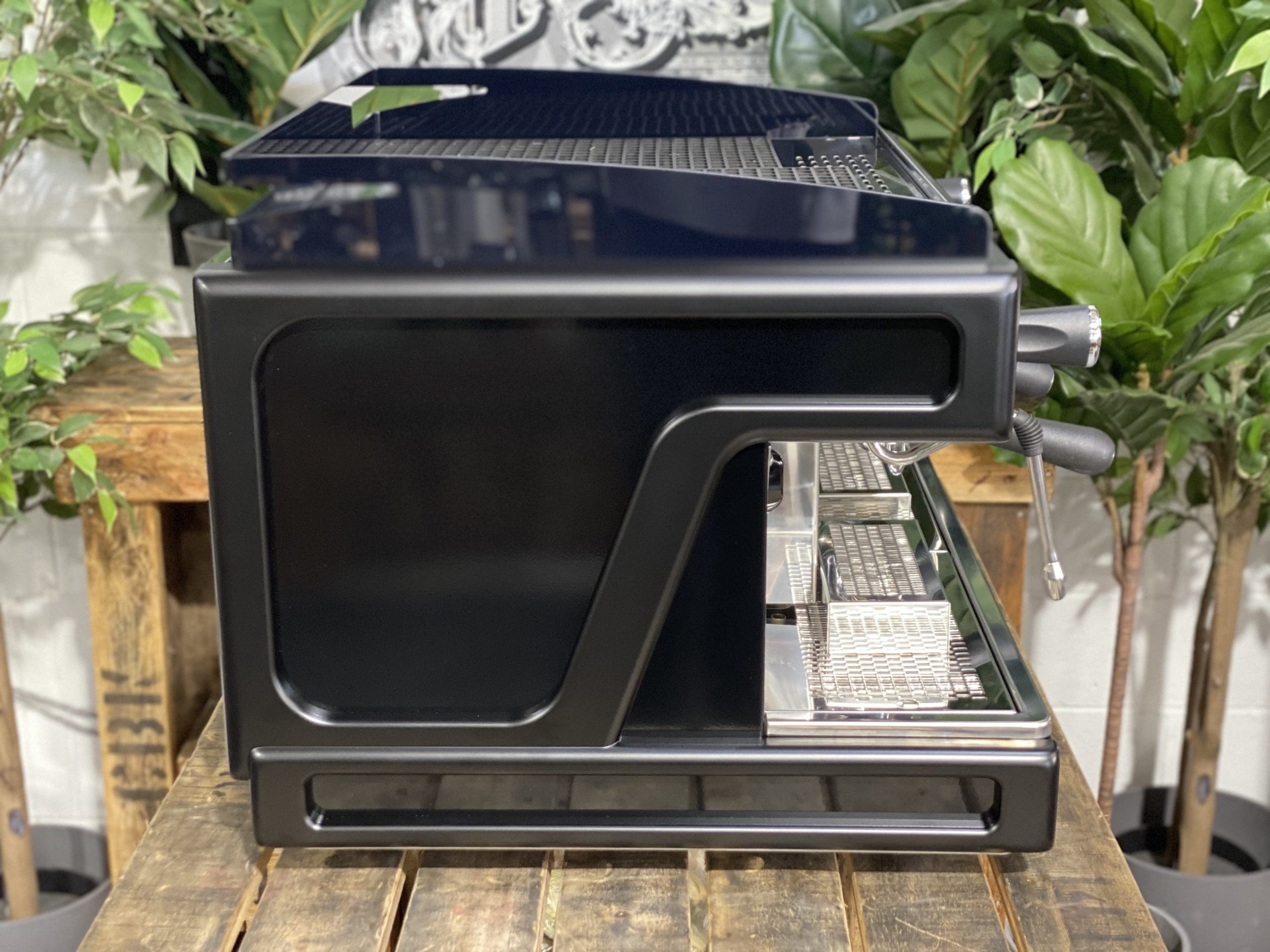 Wega-Airy-2-Group-New-Black-Stainless-New-Espresso-Coffee-Machine-1858-Princes-Highway-Clayton-VIC-3168-Coffee-Machine-Warehouse