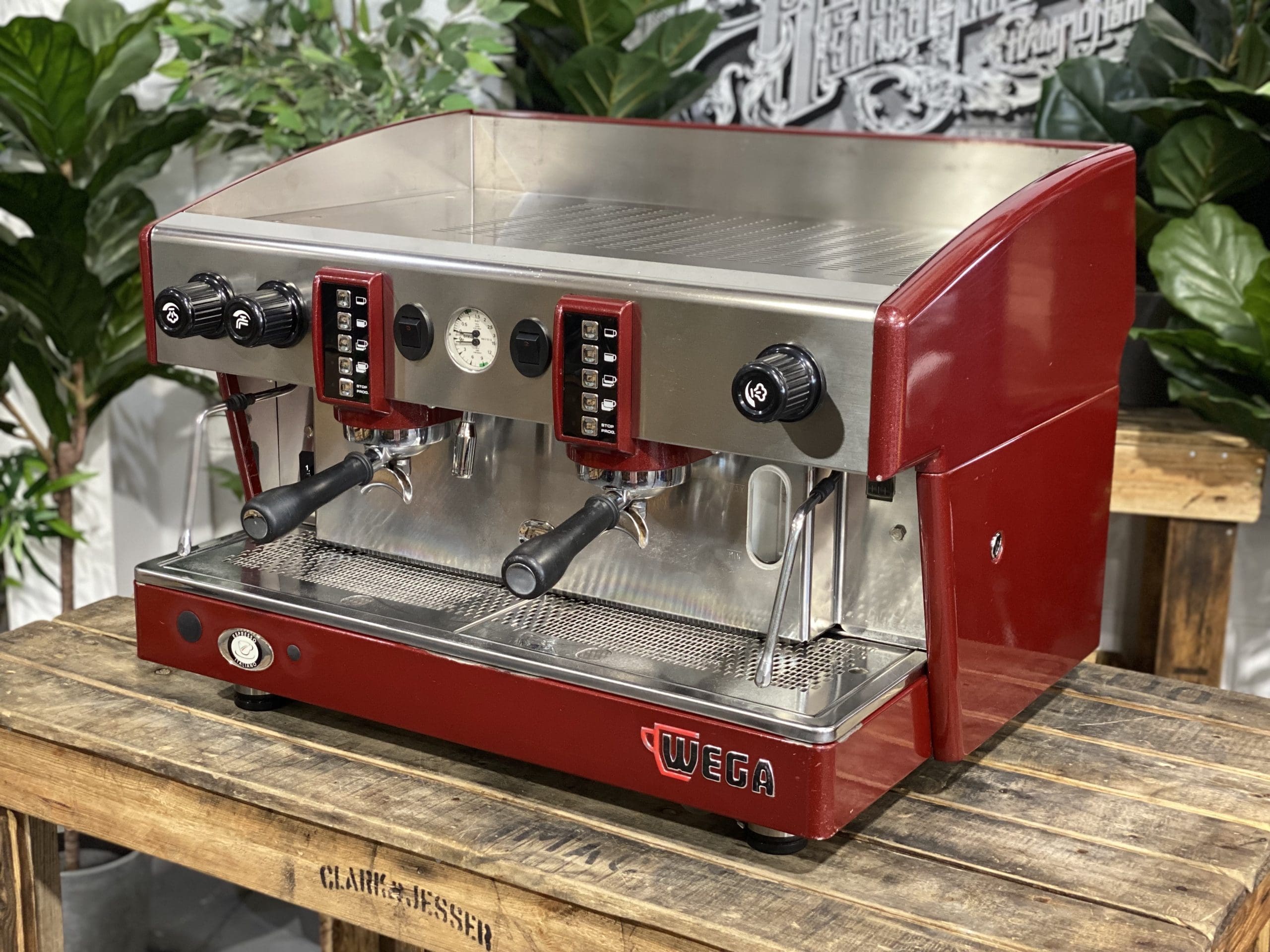 Wega Atlas EVD 2 Group Red Full Size Espresso Coffee Machine 1858 Princes Highway Clayton