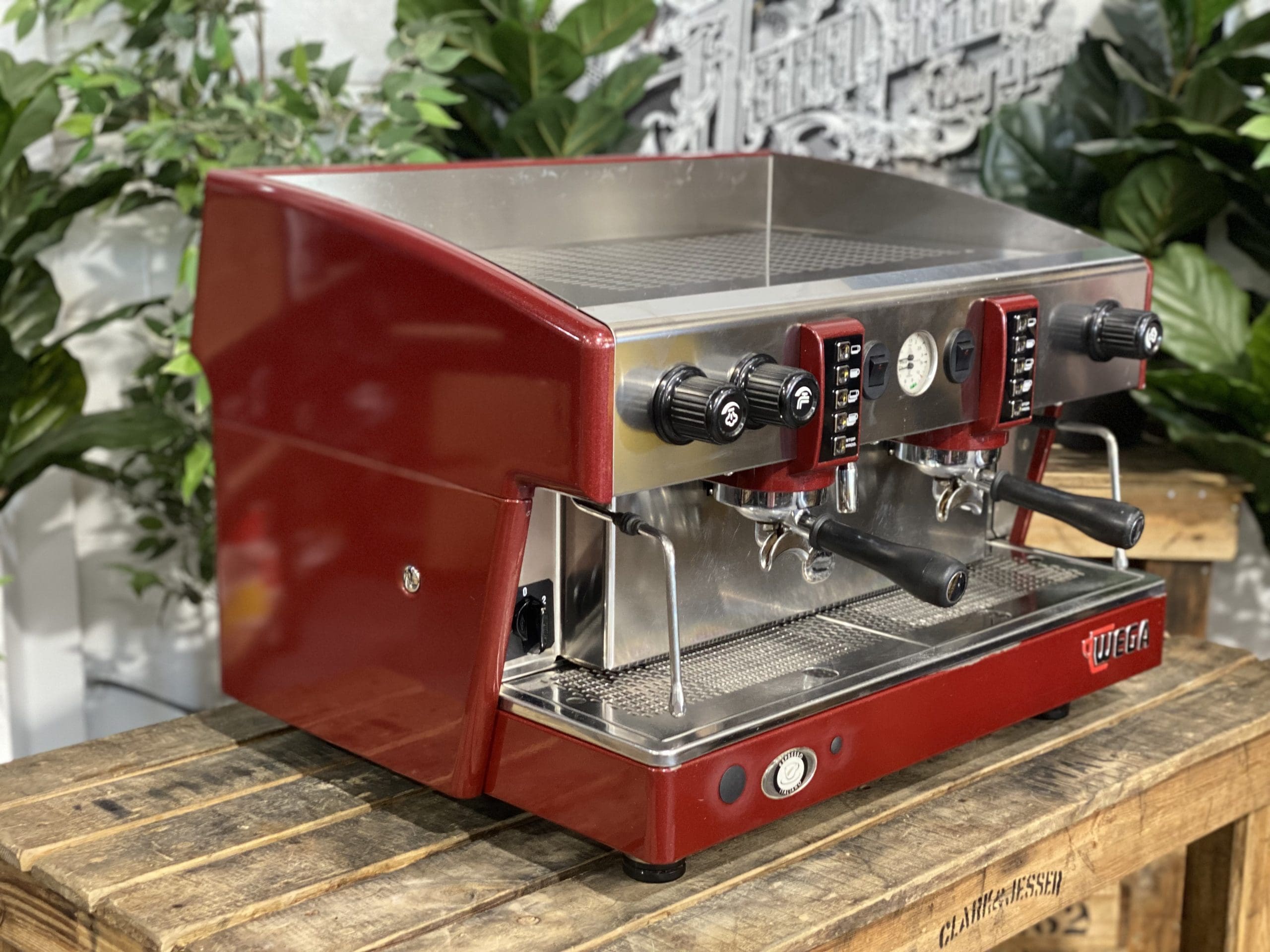 Wega Atlas EVD 2 Group Red Full Size Espresso Coffee Machine 1858 Princes Highway Clayton