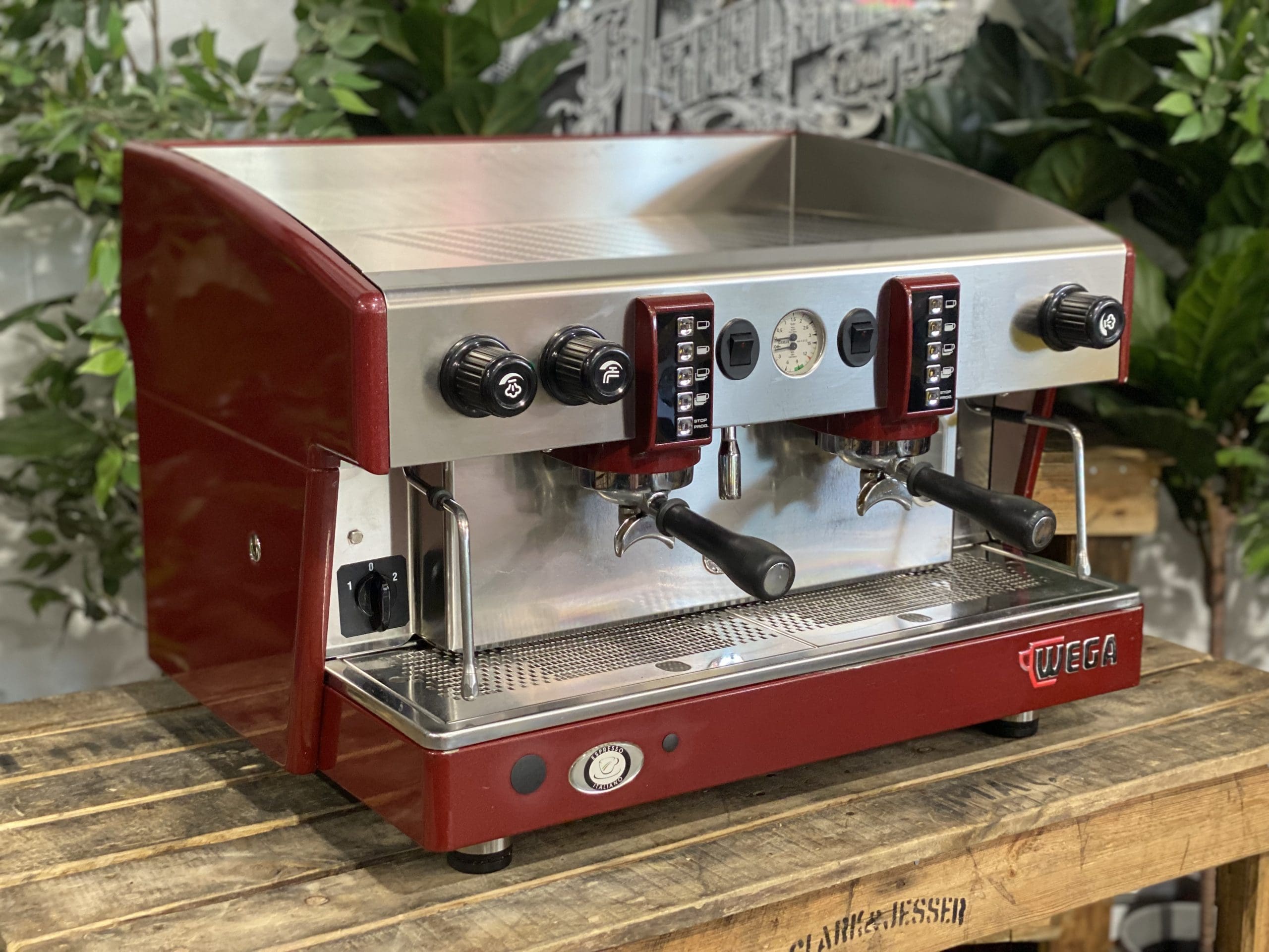 Wega Atlas EVD 2 Group Red Full Size Espresso Coffee Machine 1858 Princes Highway Clayton