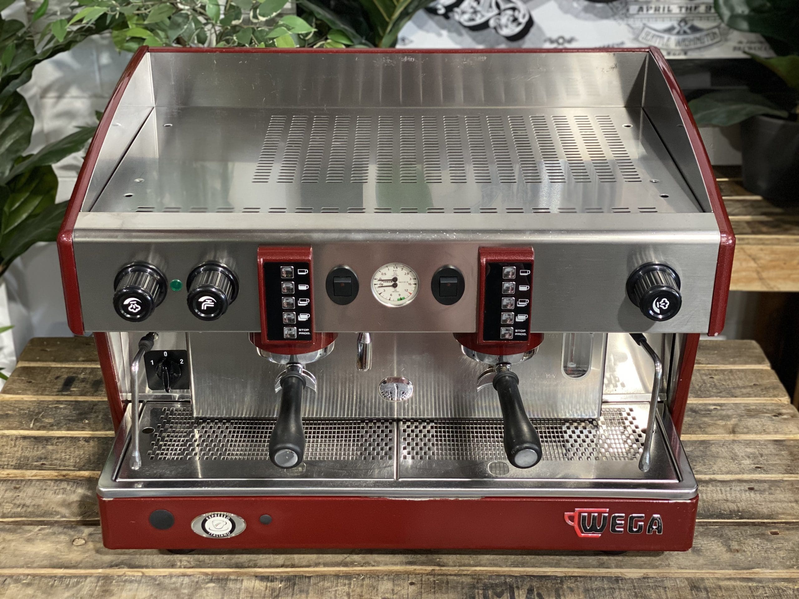 Wega Atlas EVD 2 Group Red Full Size Espresso Coffee Machine 1858 Princes Highway Clayton