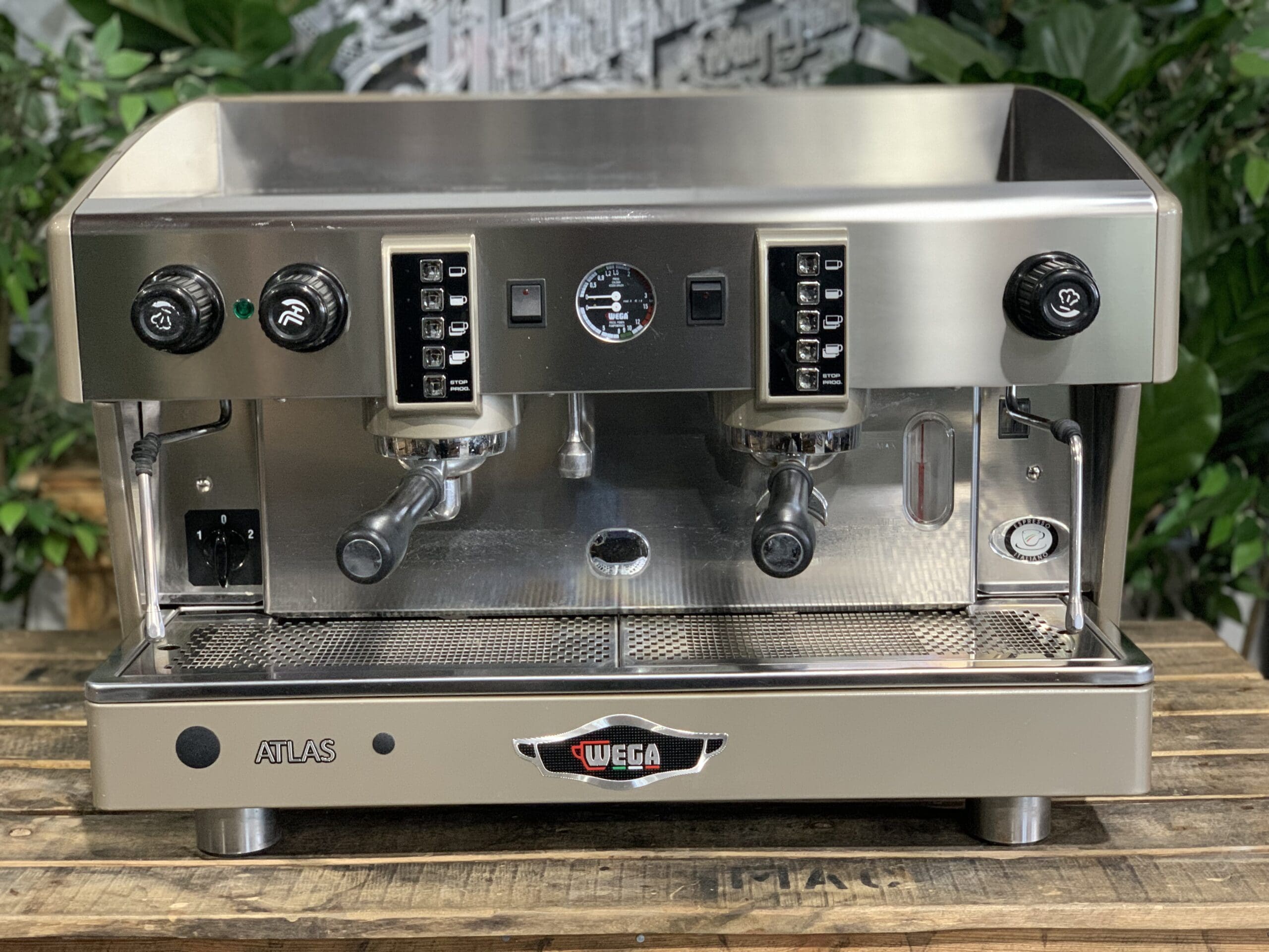 Wega Atlas EVD 2 Group New Badge Sand Espresso Coffee Machine