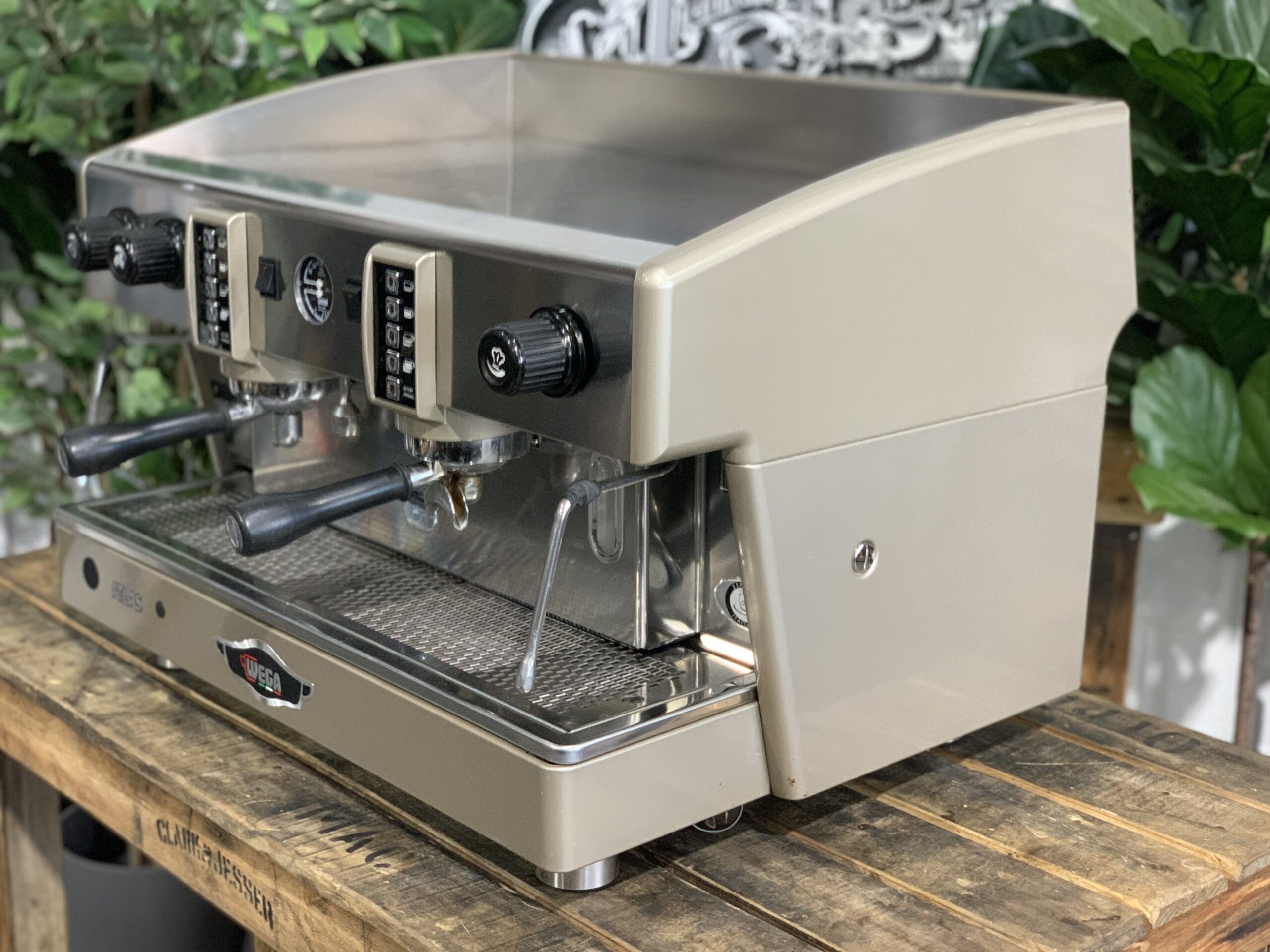 Wega Atlas EVD 2 Group New Badge Sand Espresso Coffee Machine