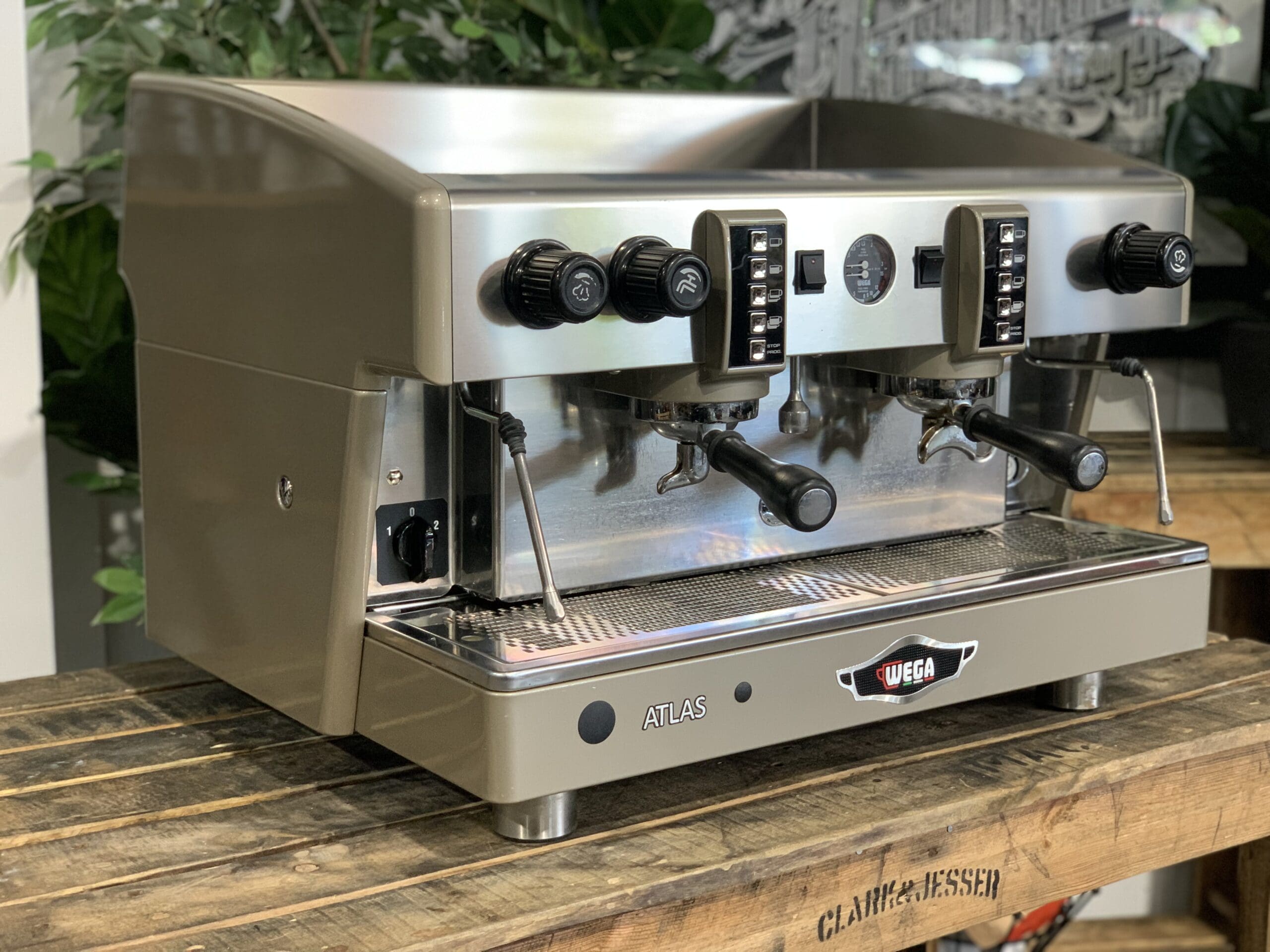 Wega Atlas EVD 2 Group New Badge Sand Espresso Coffee Machine