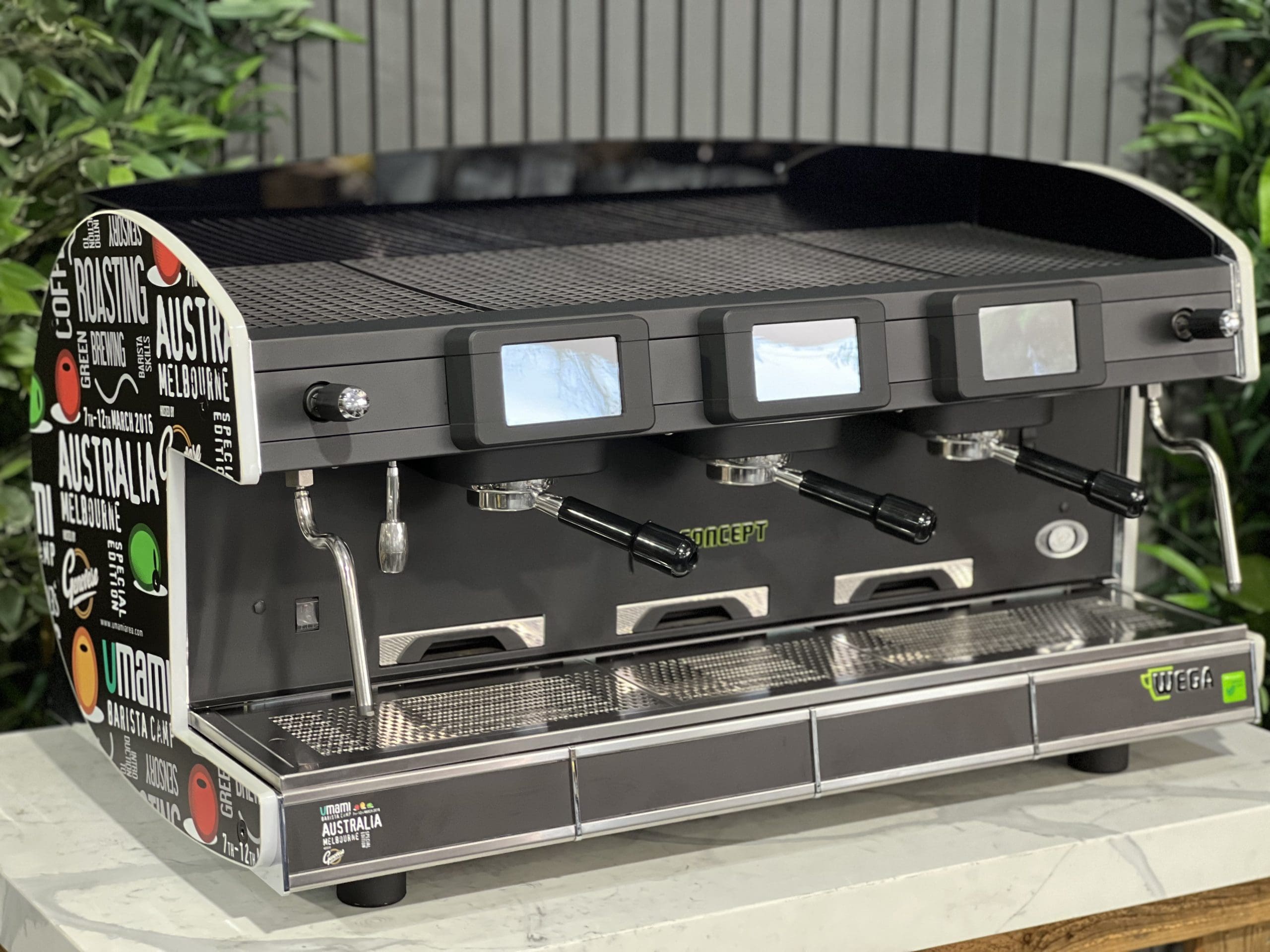 Wega MYConcept 3 Group Black Espresso Coffee Machine Warehouse 1858 Princes Highway clayton VIC 3168