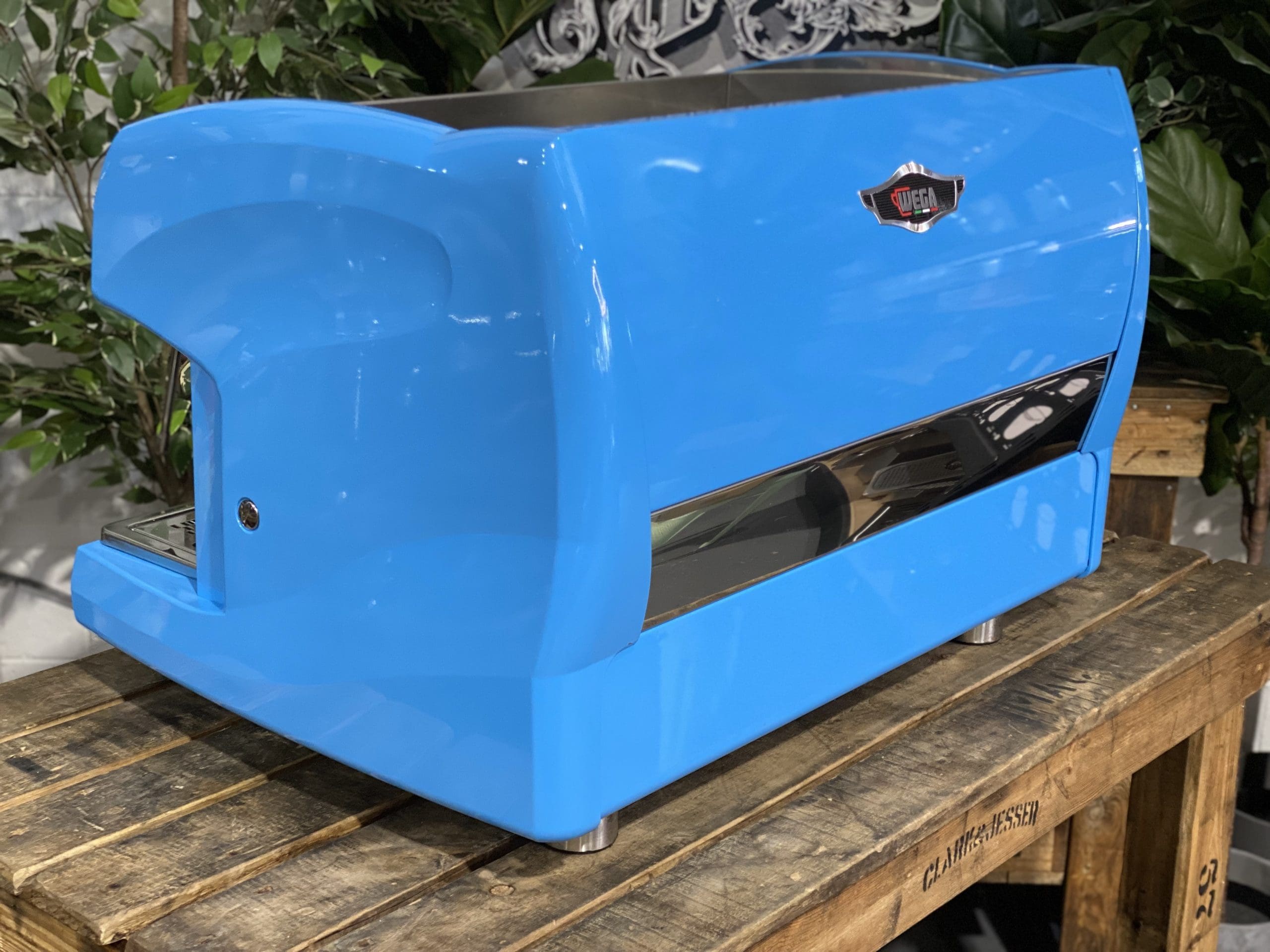 Wega-Polaris-2-Group-Bright-Blue-with-Timber-Handles-Espresso-Coffee-Machine-1858-Princes-Highway-Clayton-VIC-3168-Coffee-Machine-WarehouseI