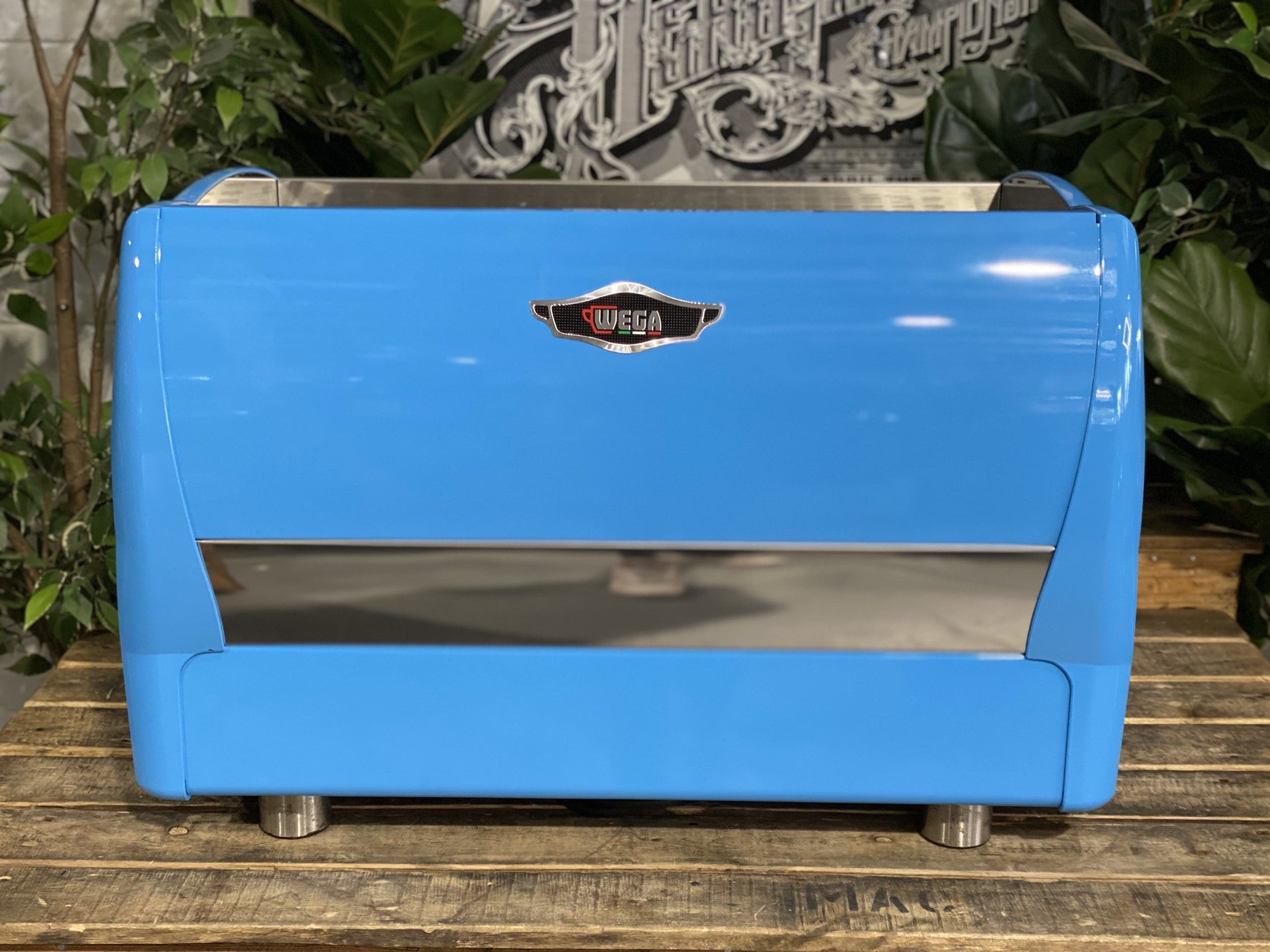 Wega-Polaris-2-Group-Bright-Blue-with-Timber-Handles-Espresso-Coffee-Machine-1858-Princes-Highway-Clayton-VIC-3168-Coffee-Machine-WarehouseI