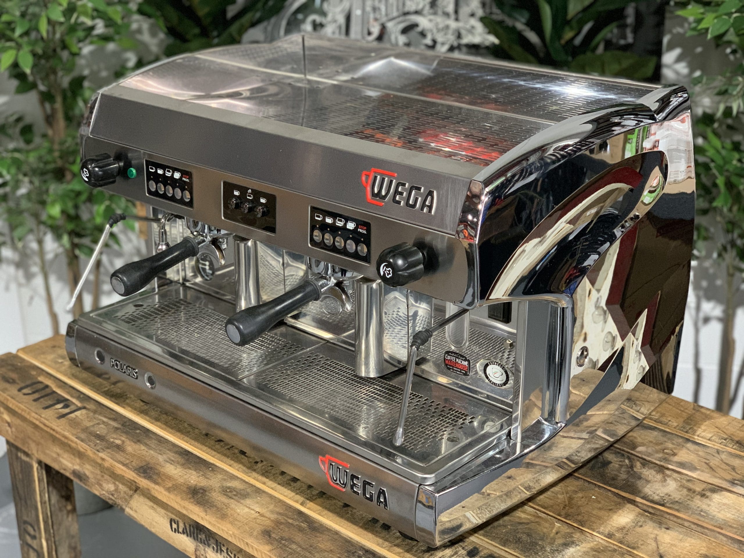 Wega polaris 2 group chrome coffee machine warehouse clayton vic 3168