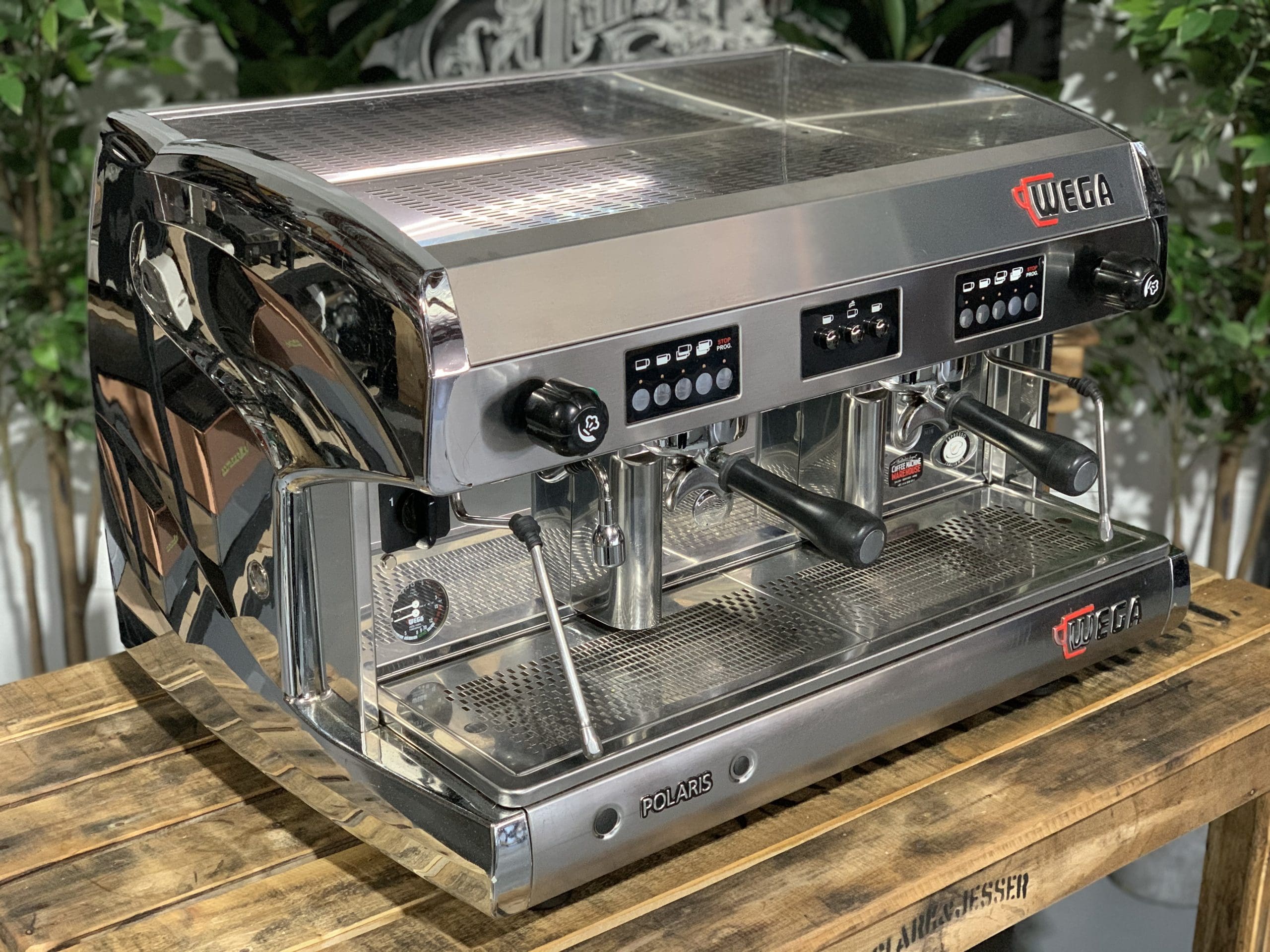 Wega polaris 2 group chrome coffee machine warehouse clayton vic 3168