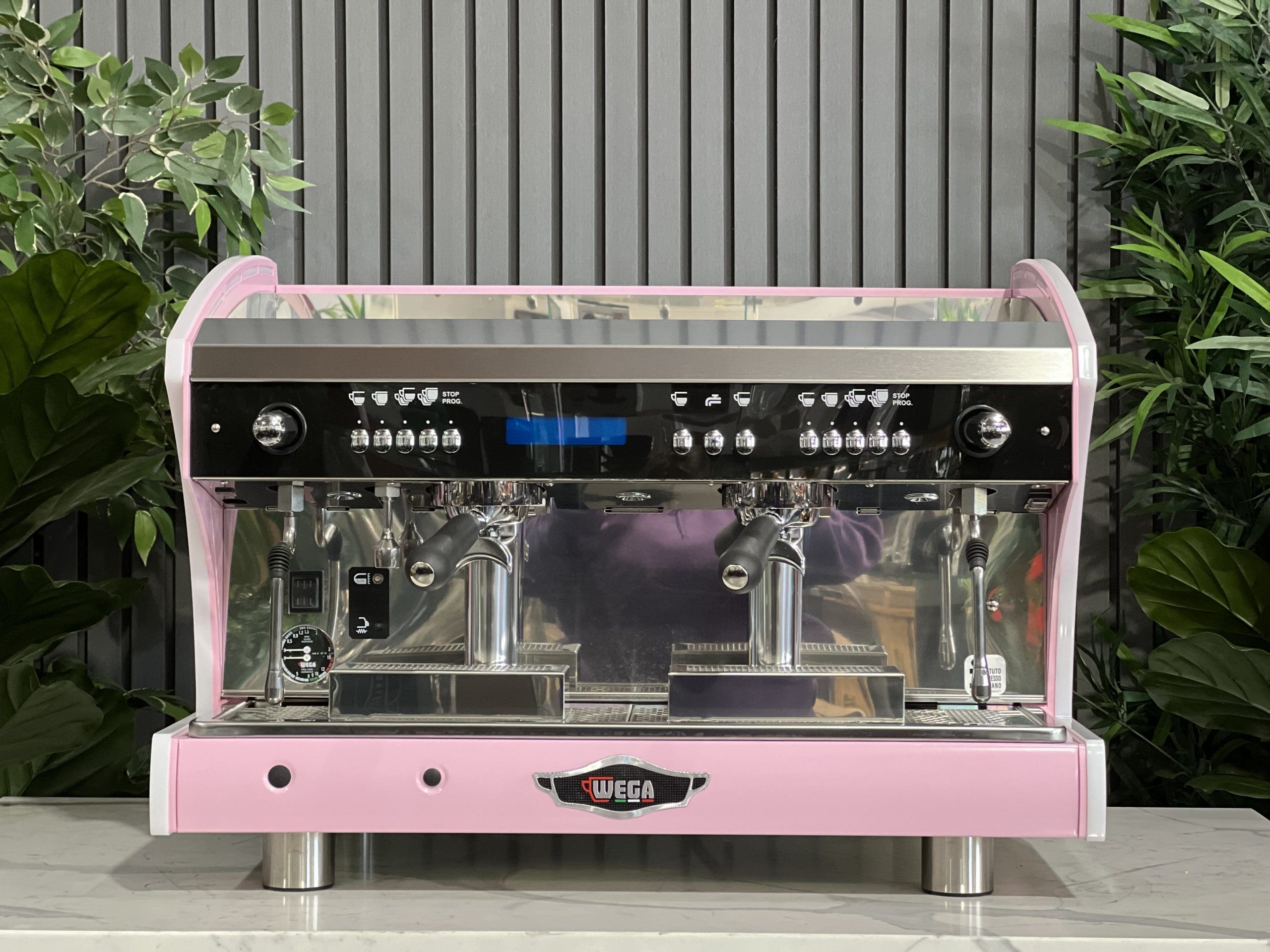 Wega-Polaris-Tron-2-Group-Pink-Lily-Coffee-Machine-Warehouse-1858-Princes-Highway-Clayton-Vic