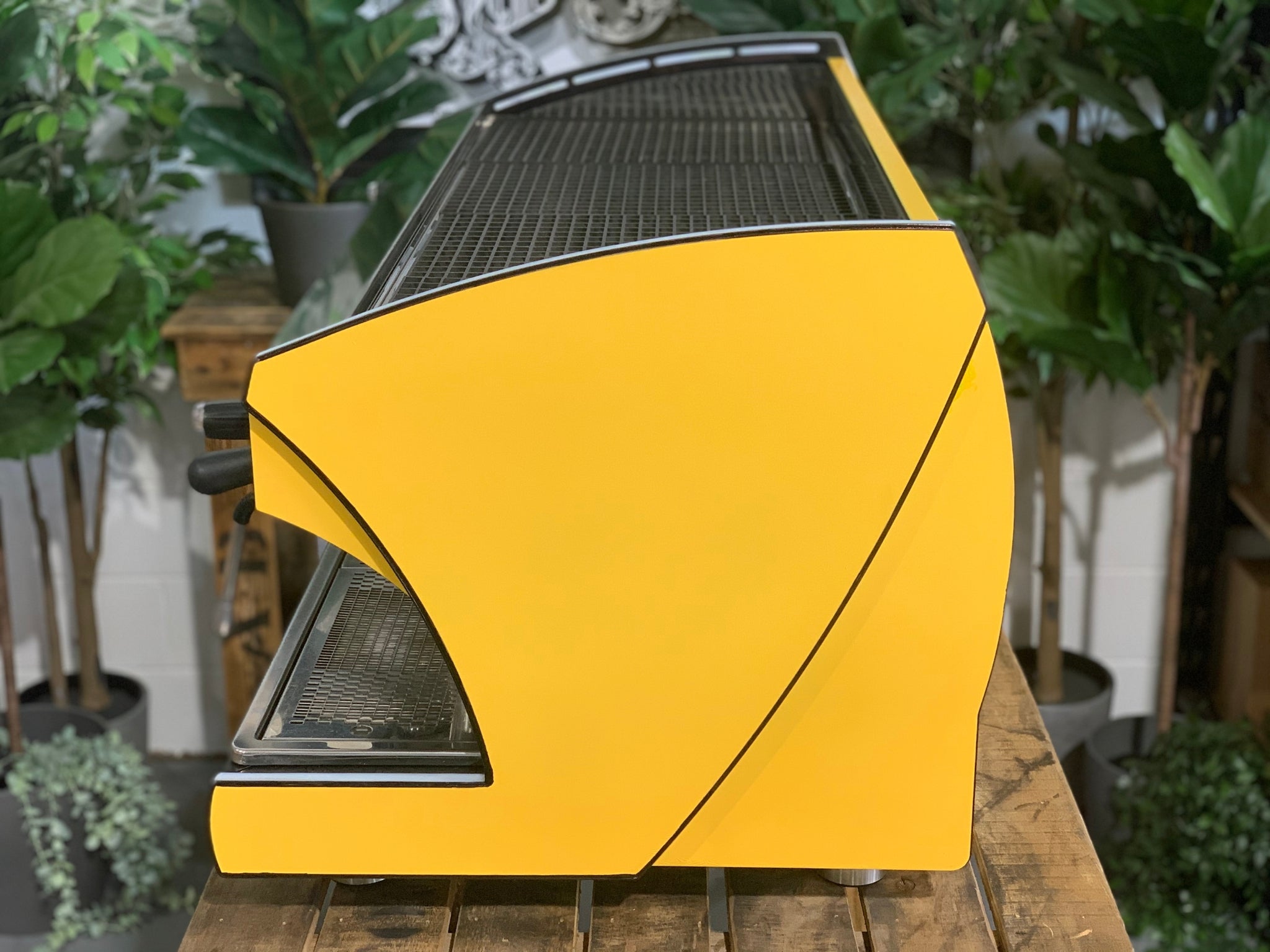 Wega Polaris Tron 3 Group Coffee Machine Yellow & Black