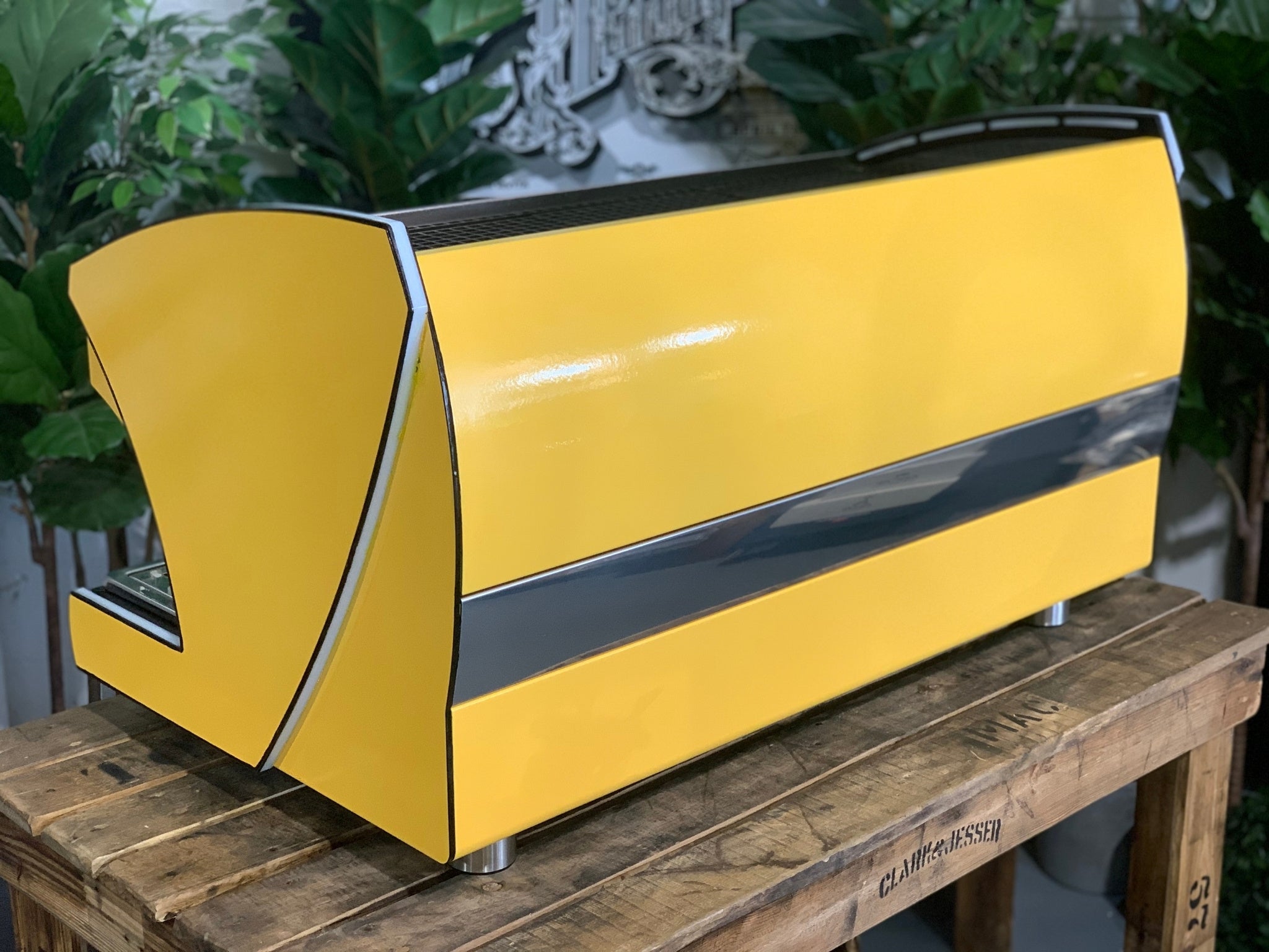 Wega Polaris Tron 3 Group Coffee Machine Yellow & Black