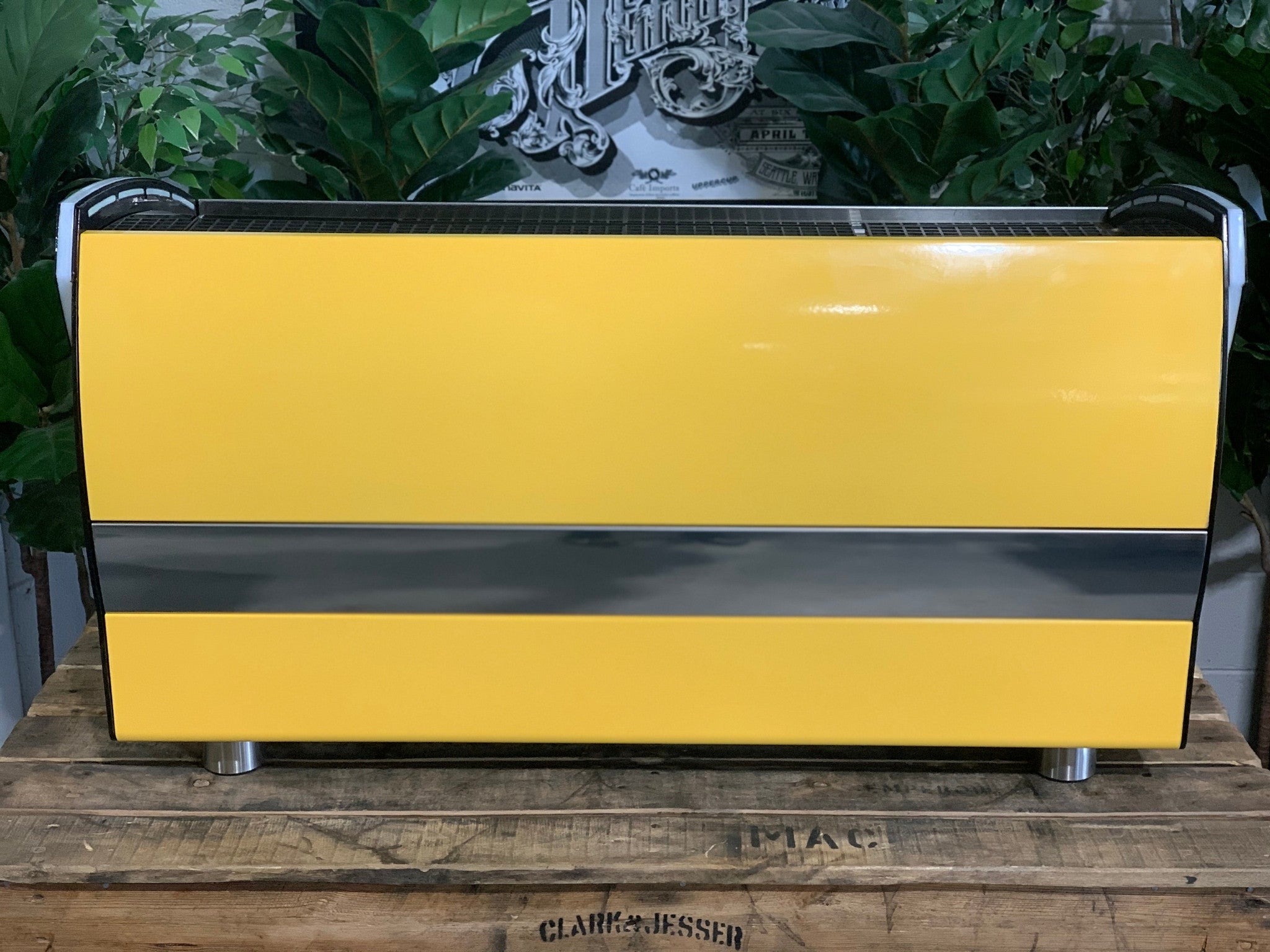 Wega Polaris Tron 3 Group Coffee Machine Yellow & Black