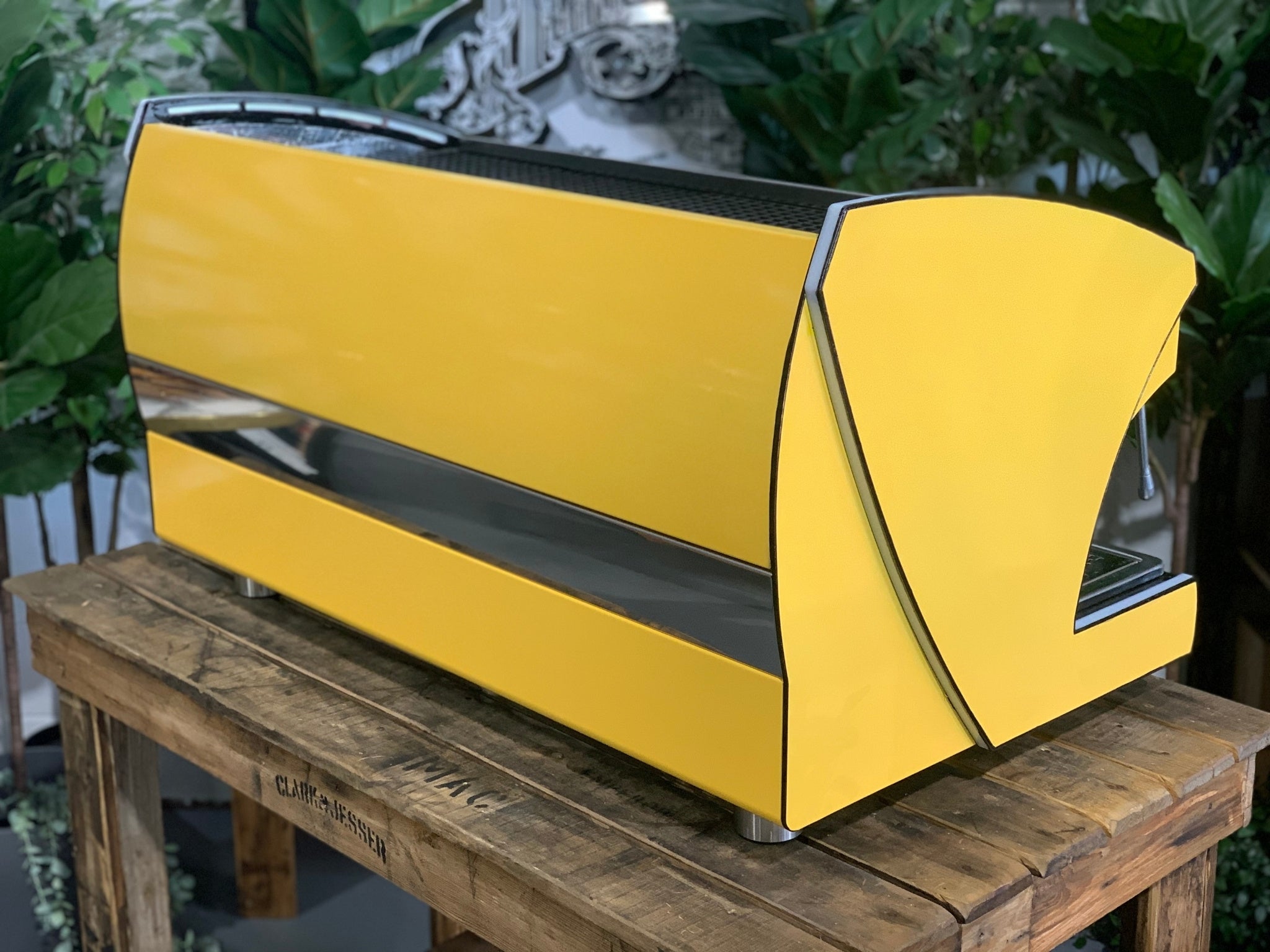 Wega Polaris Tron 3 Group Coffee Machine Yellow & Black
