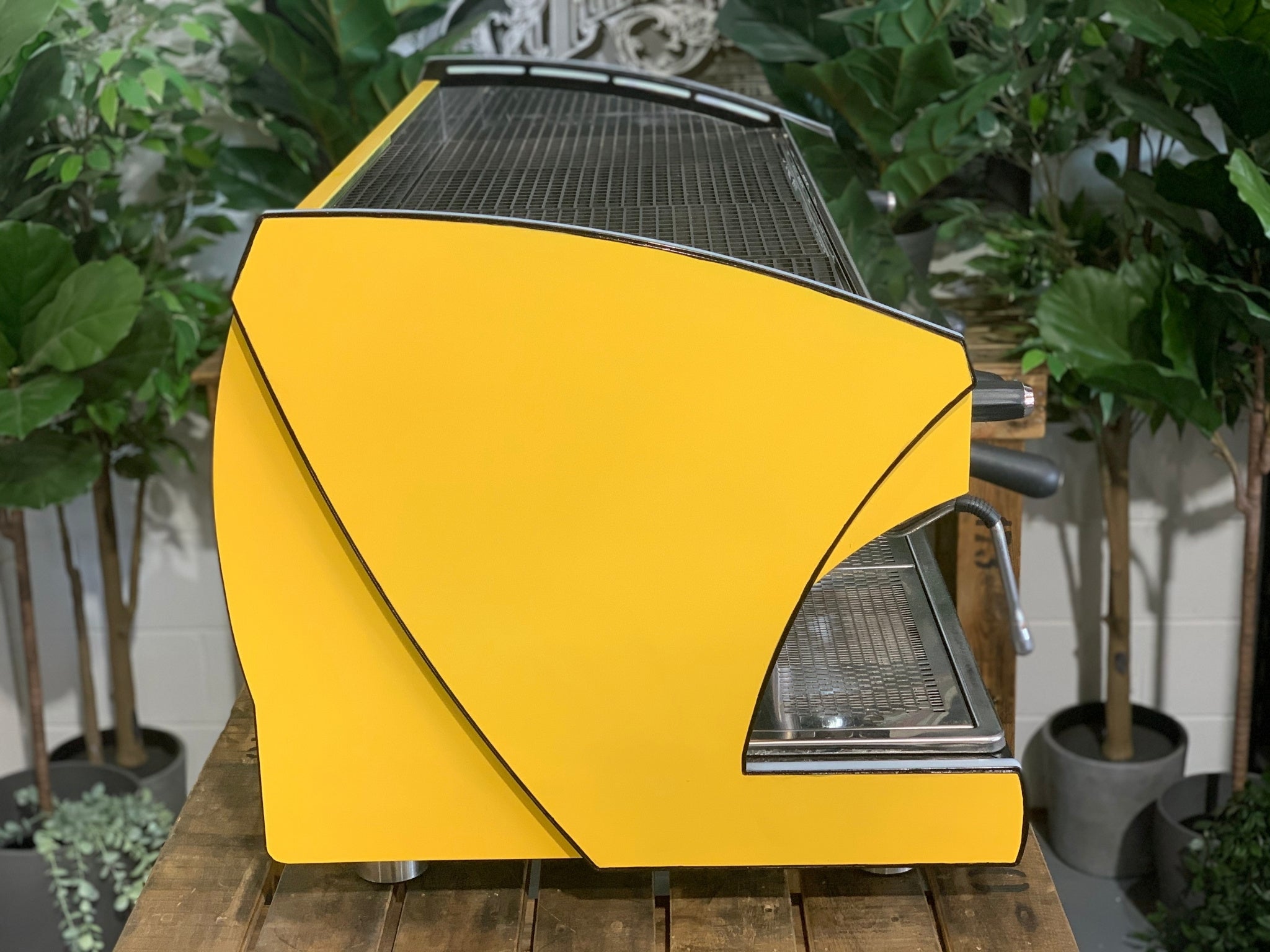 Wega Polaris Tron 3 Group Coffee Machine Yellow & Black