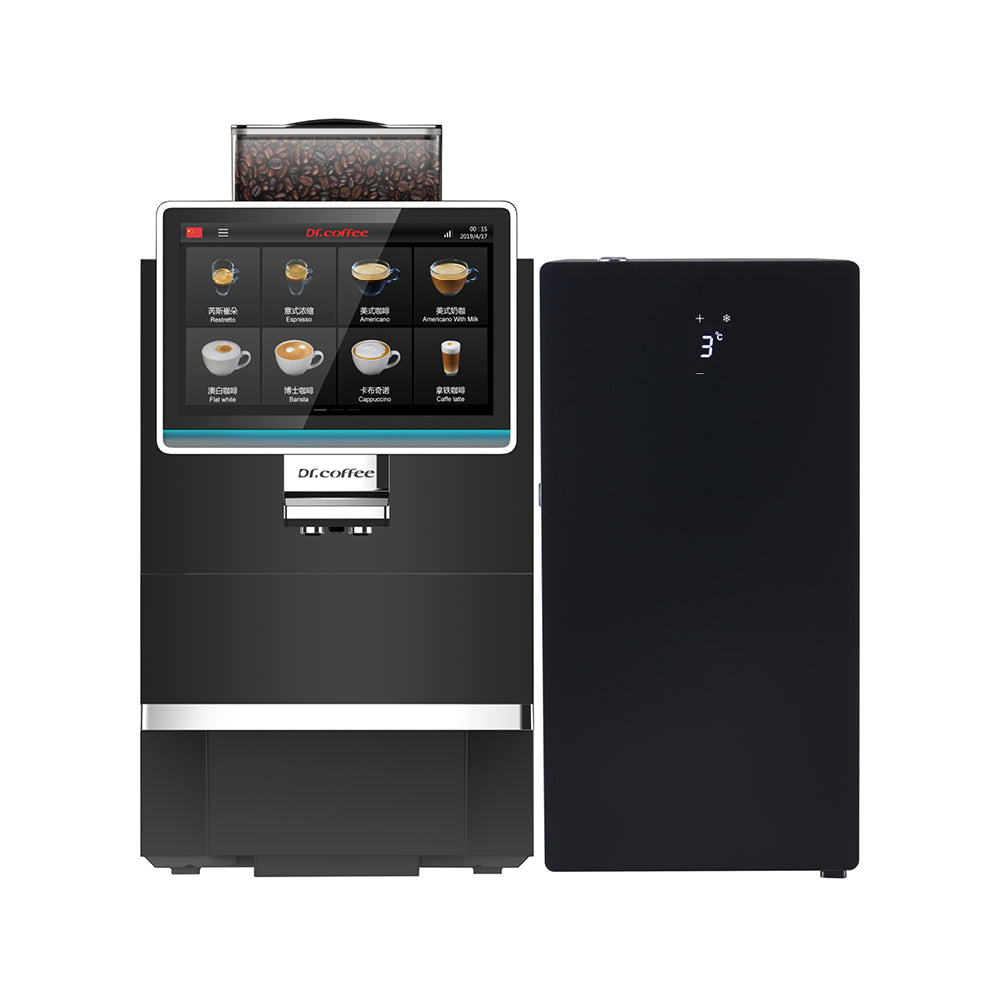 Dr Coffee Break Big With Milk Fridge (8l Water Tank) Fully Automatic Brand New Black