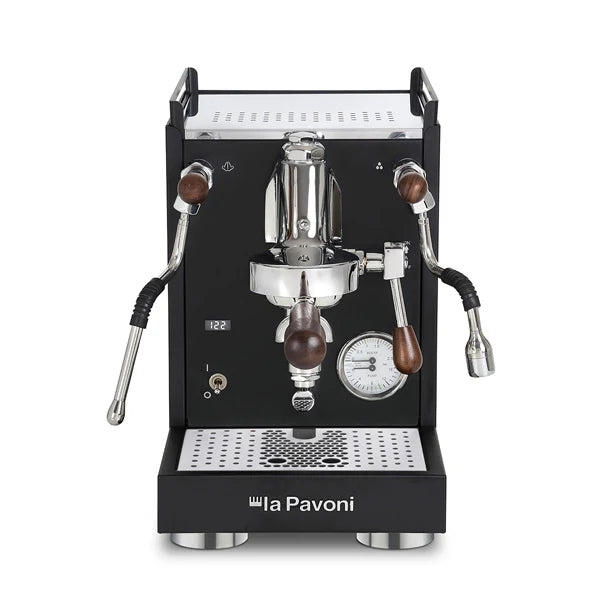La Pavoni Cellini Mini X Coffee Machine Black with Walnut - New