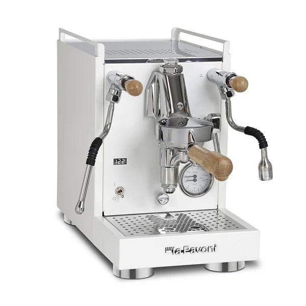 La Pavoni Cellini Mini X Coffee Machine White with Oak - New